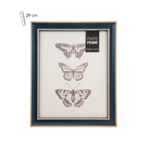 Portafotos azul madera