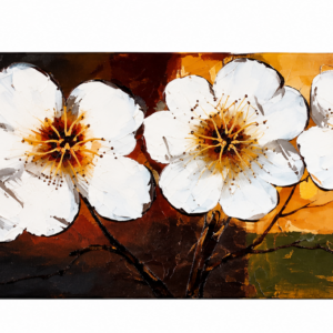 Cuadro pintado flores