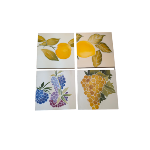 Cuadros pintados estampado frutal